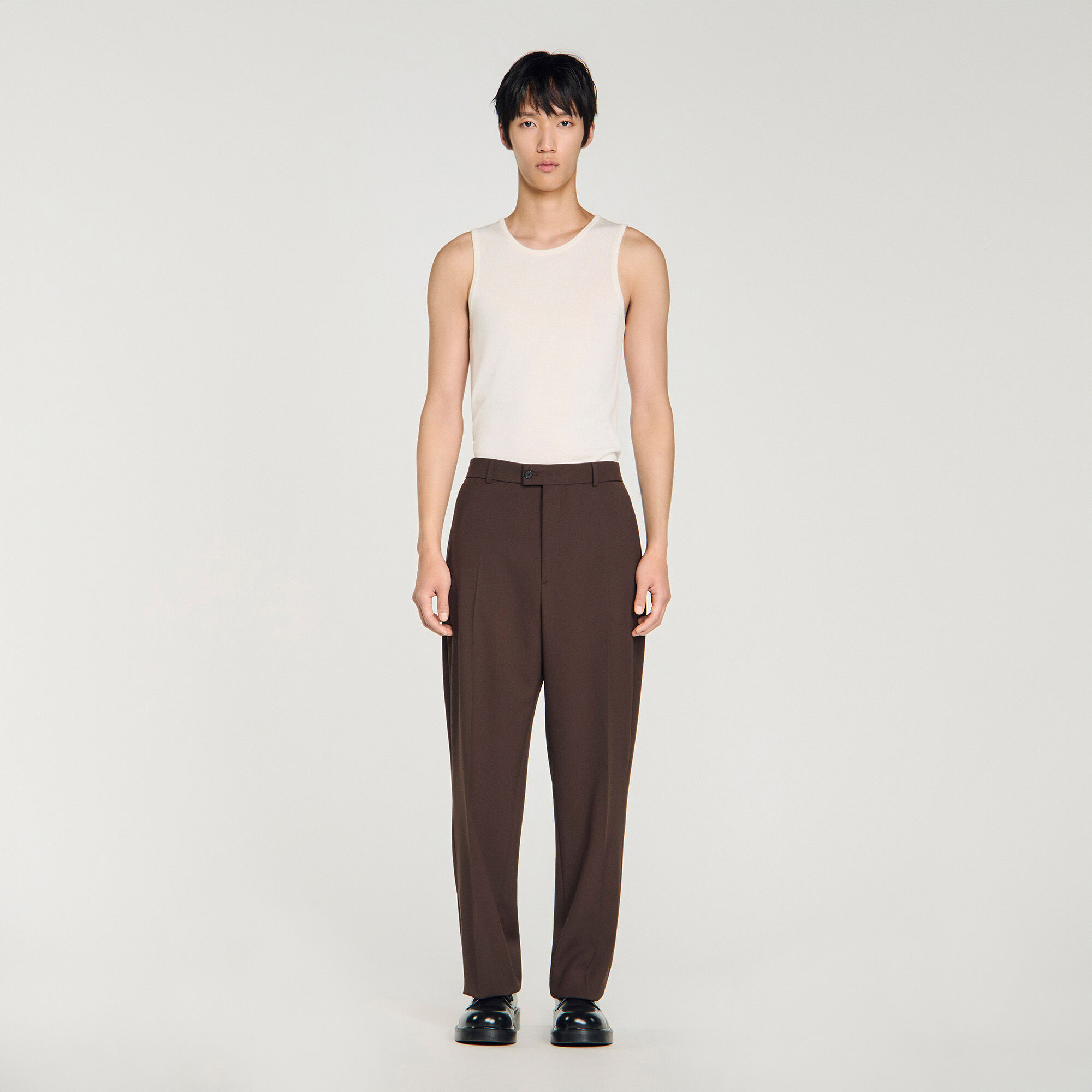 Oversized wool trousers