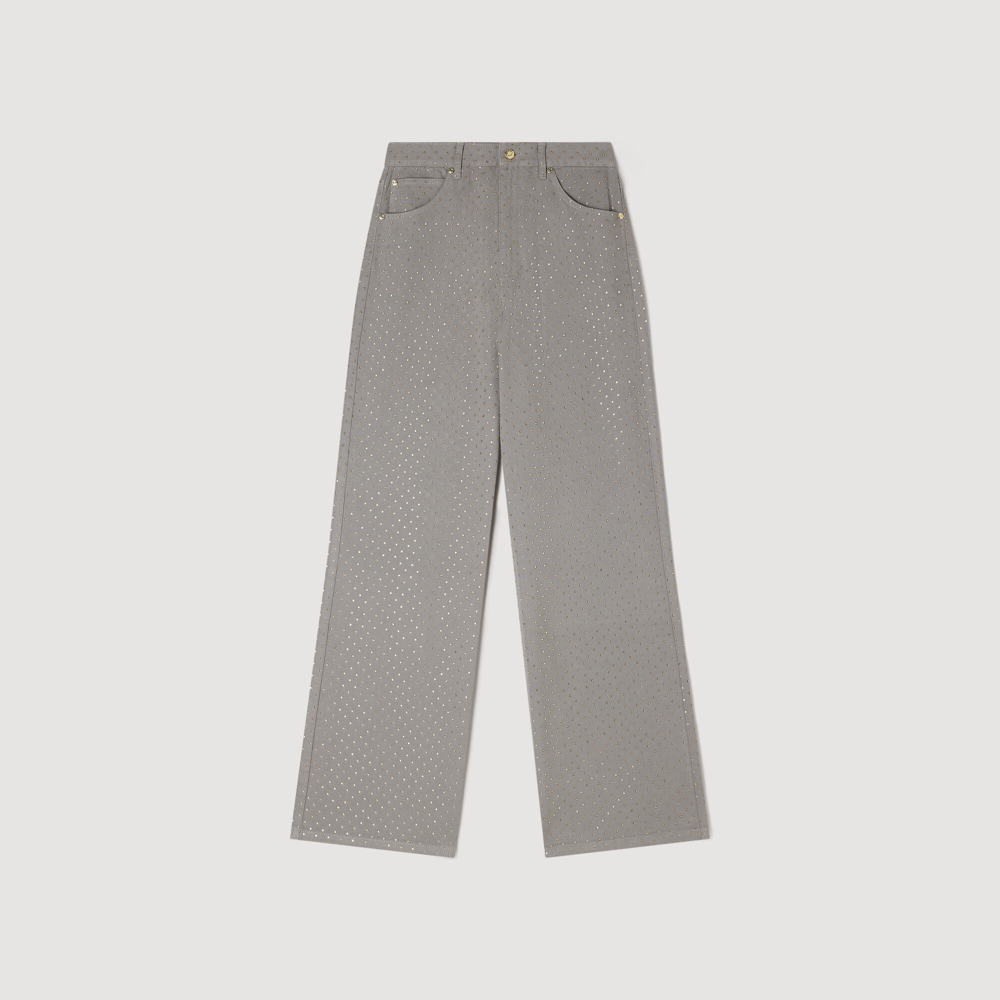 Rhinestone-embellished jeans