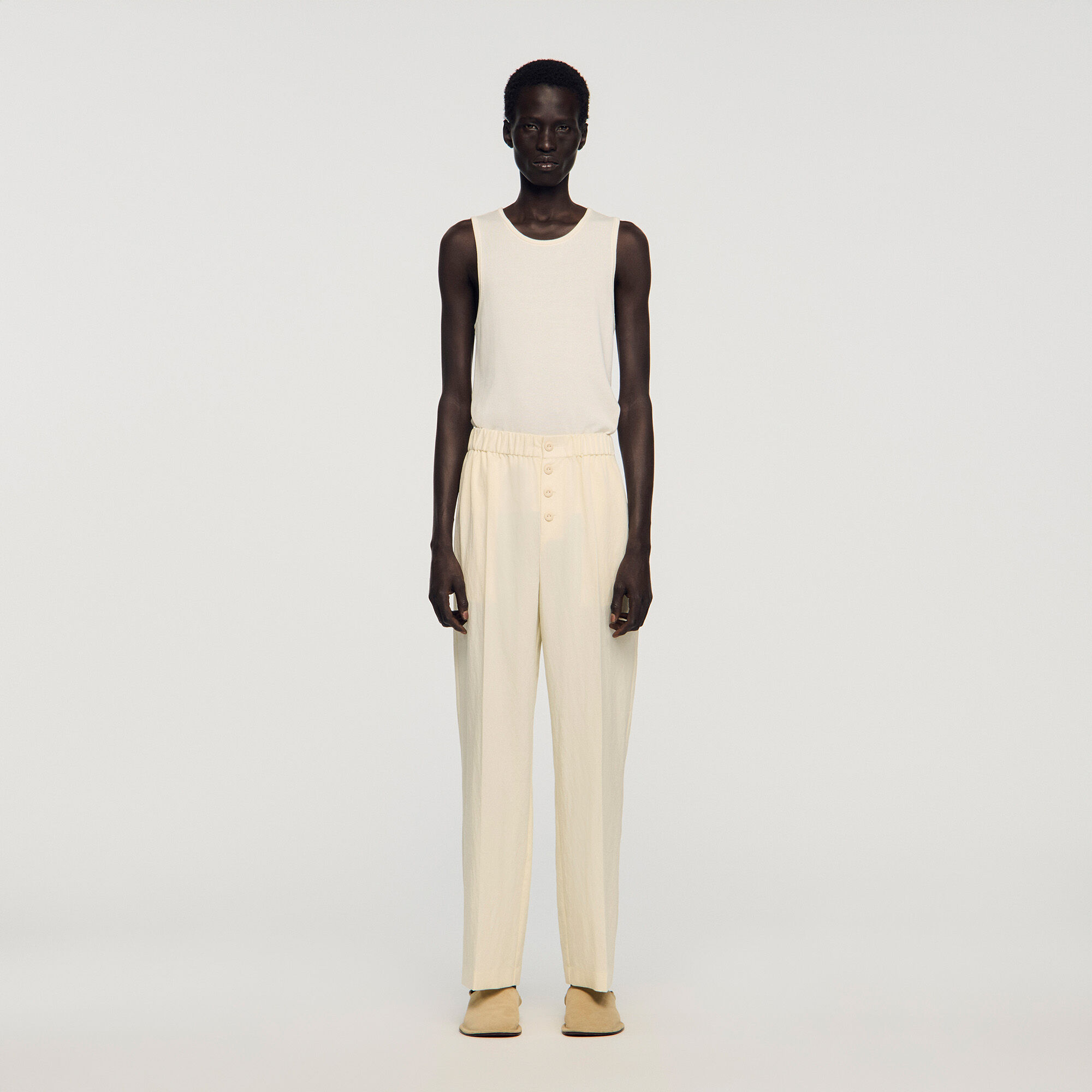 Flowing elasticated trousers