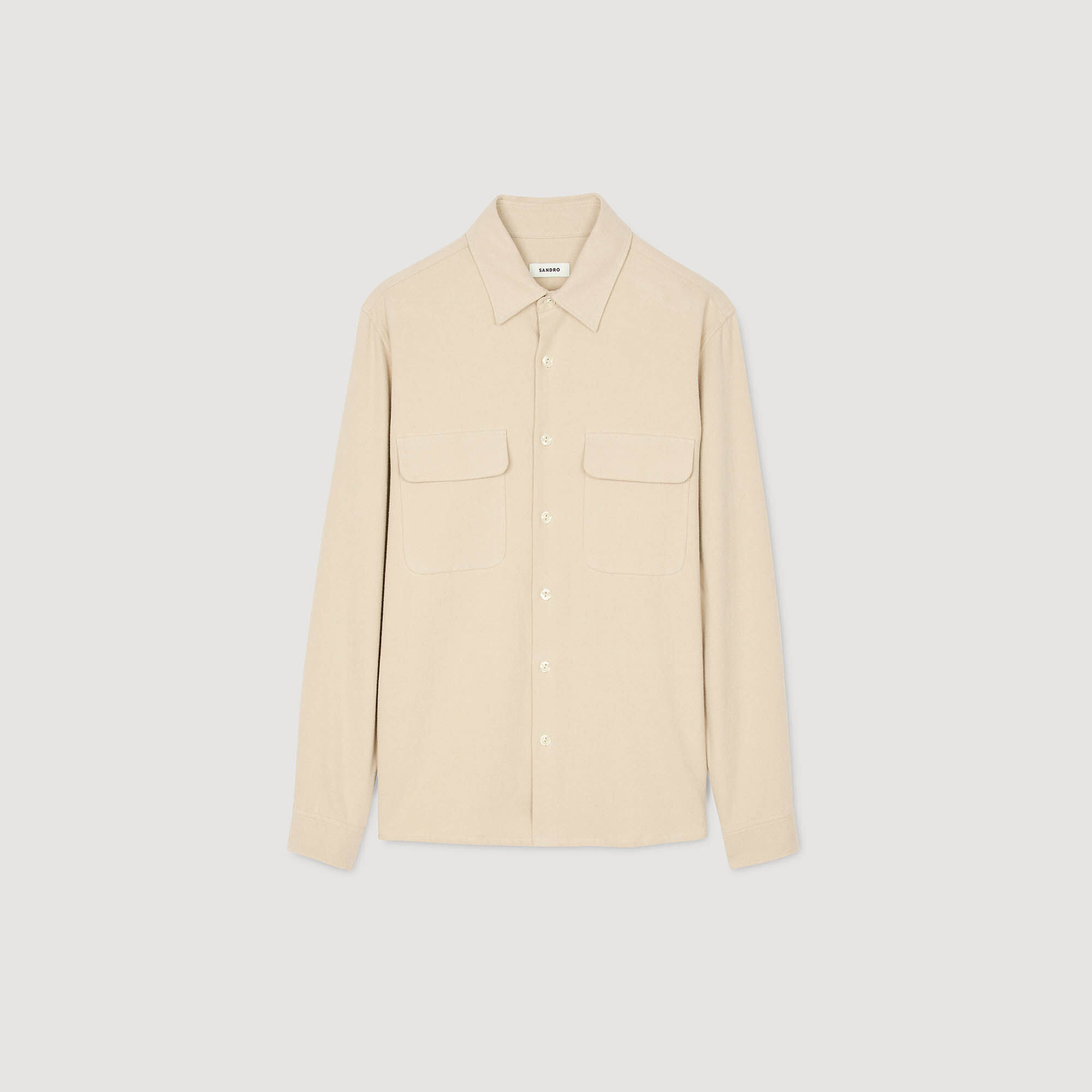 Flap pocket flannel shirt