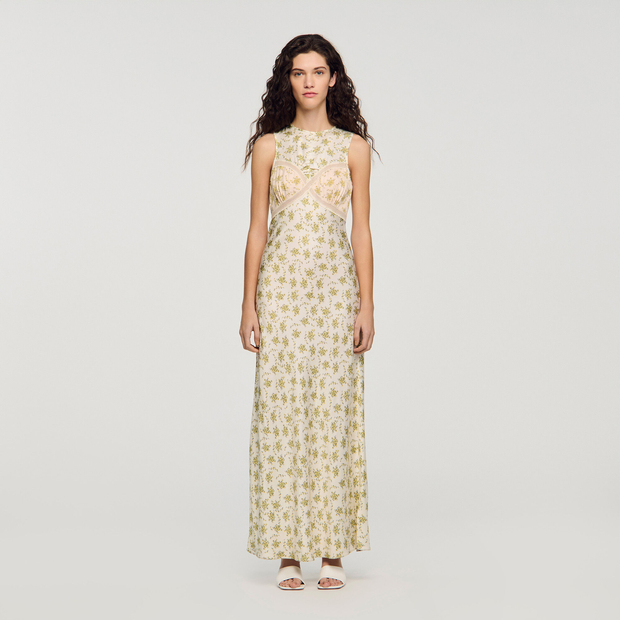 Flower print maxi dress
