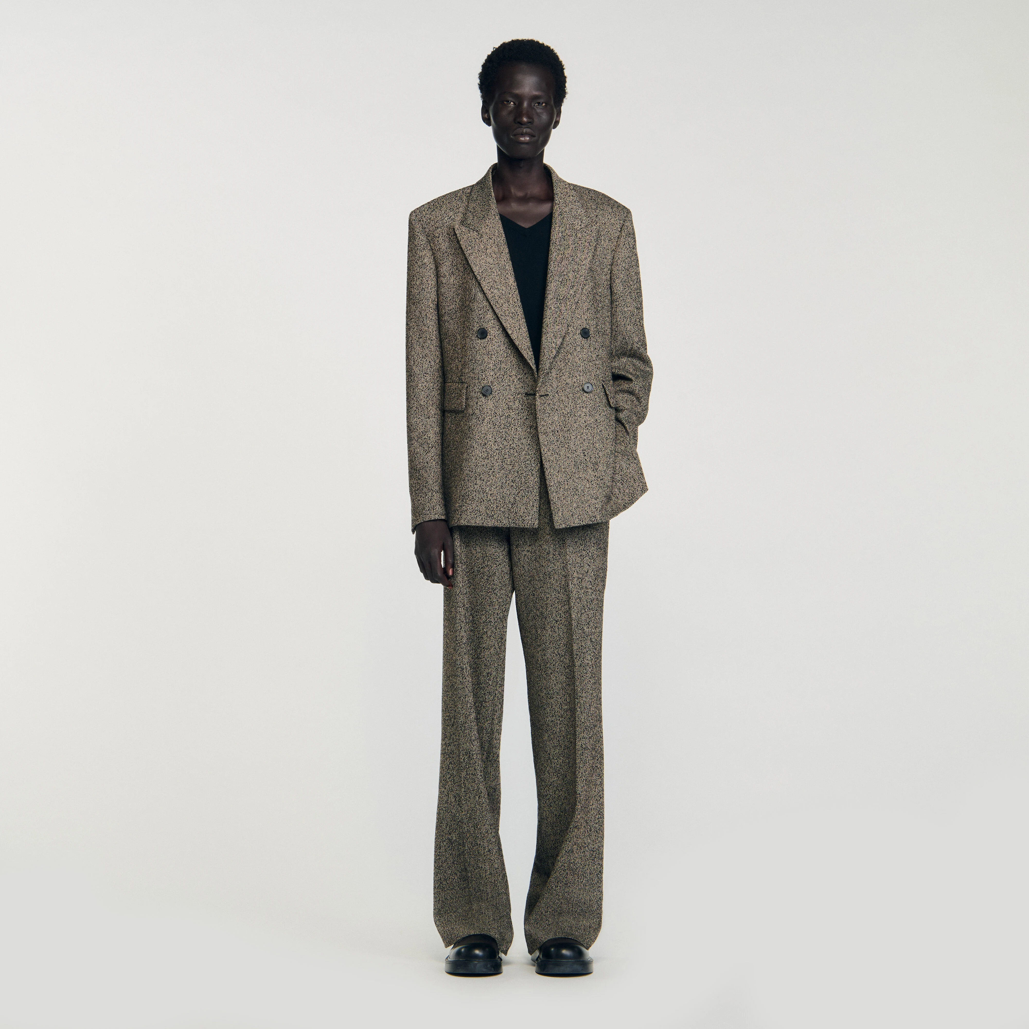Double-breasted suit jacket