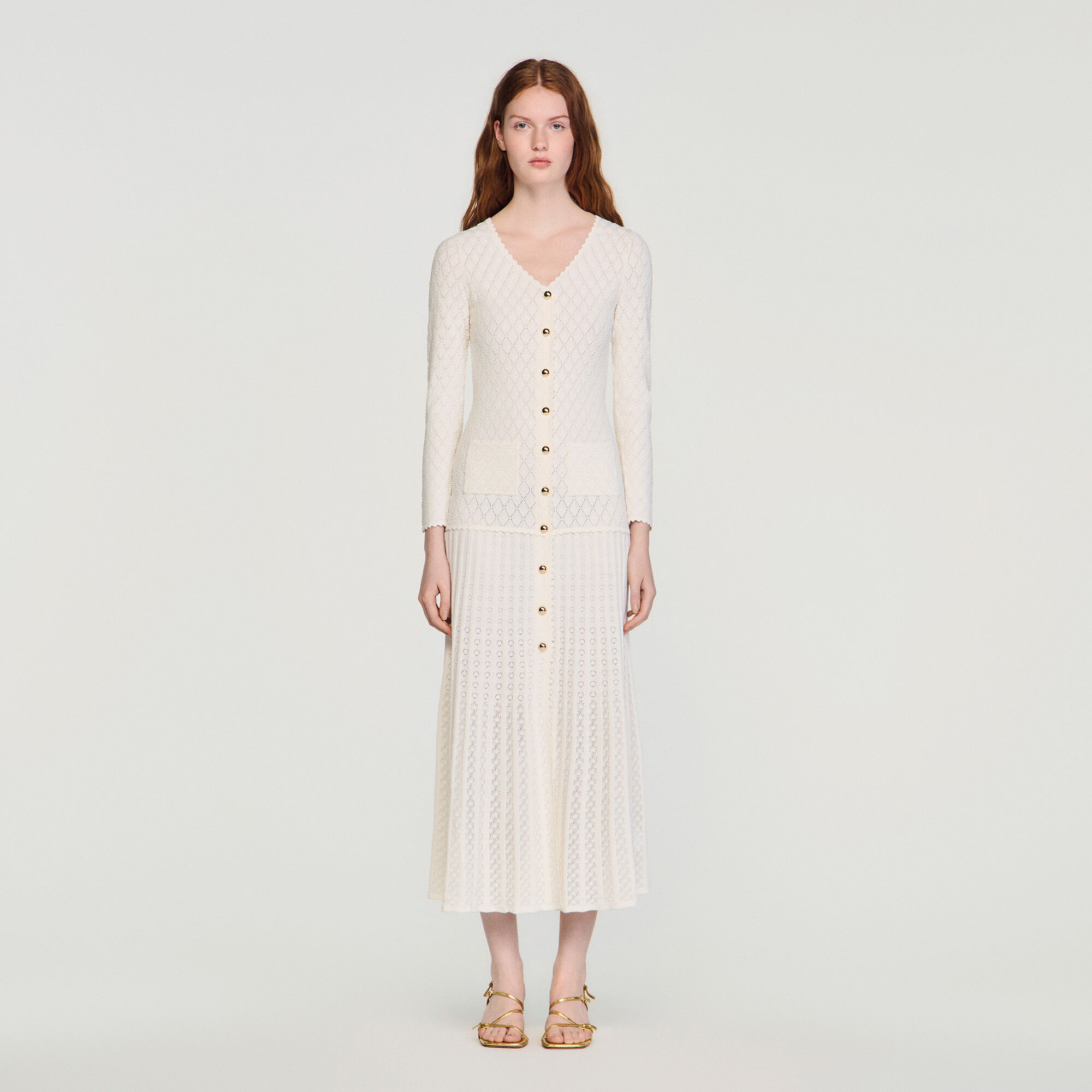 Fancy knit midi dress