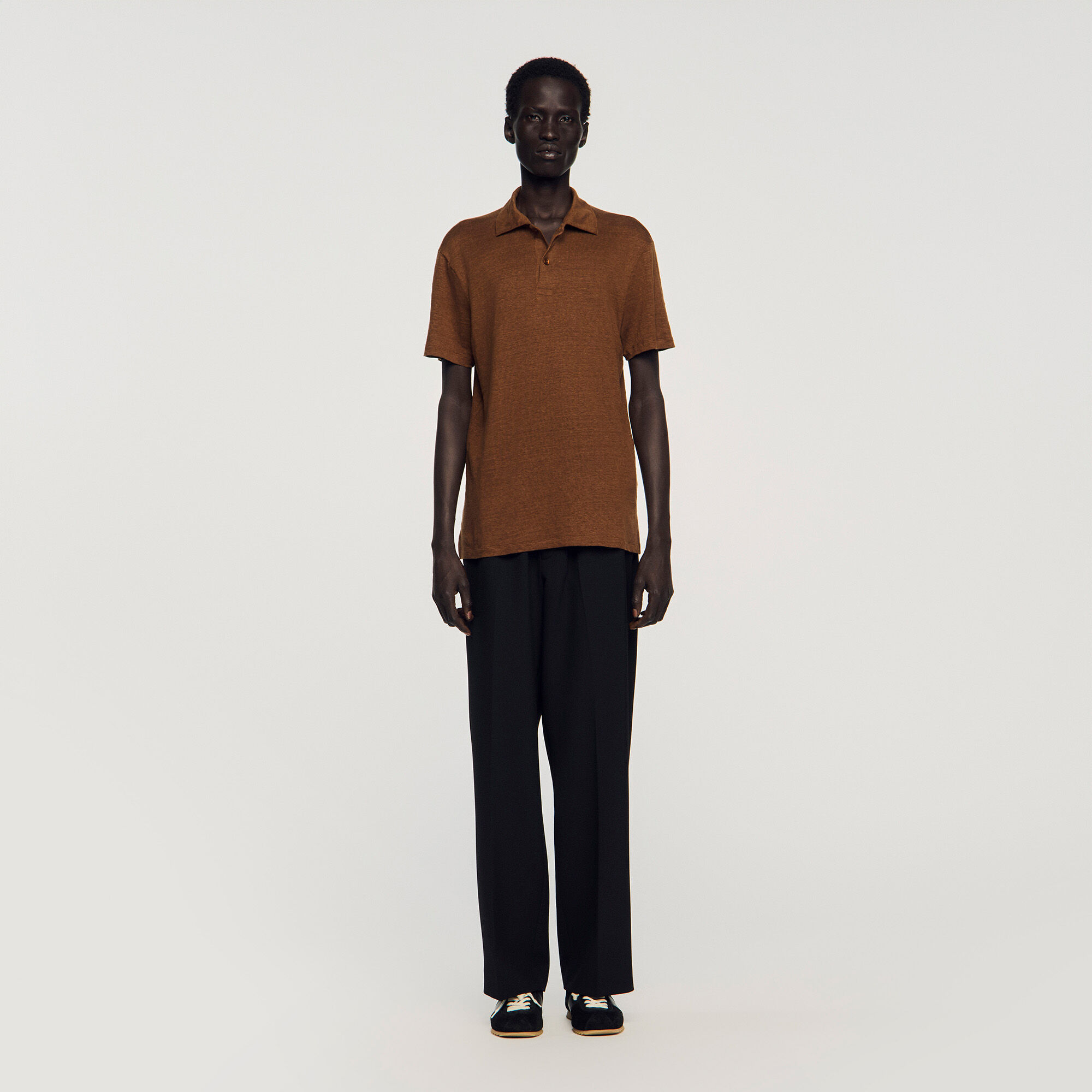 Linen polo shirt