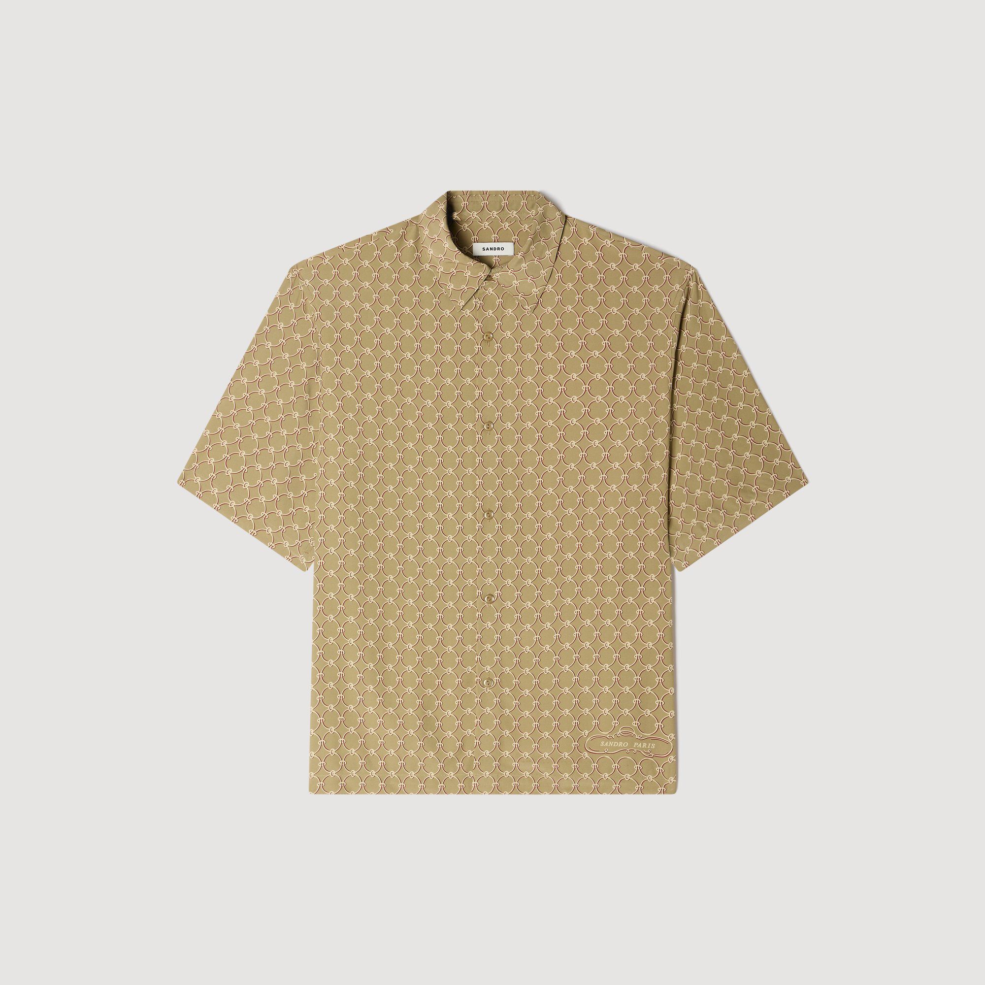 Loose-fit chain link print shirt