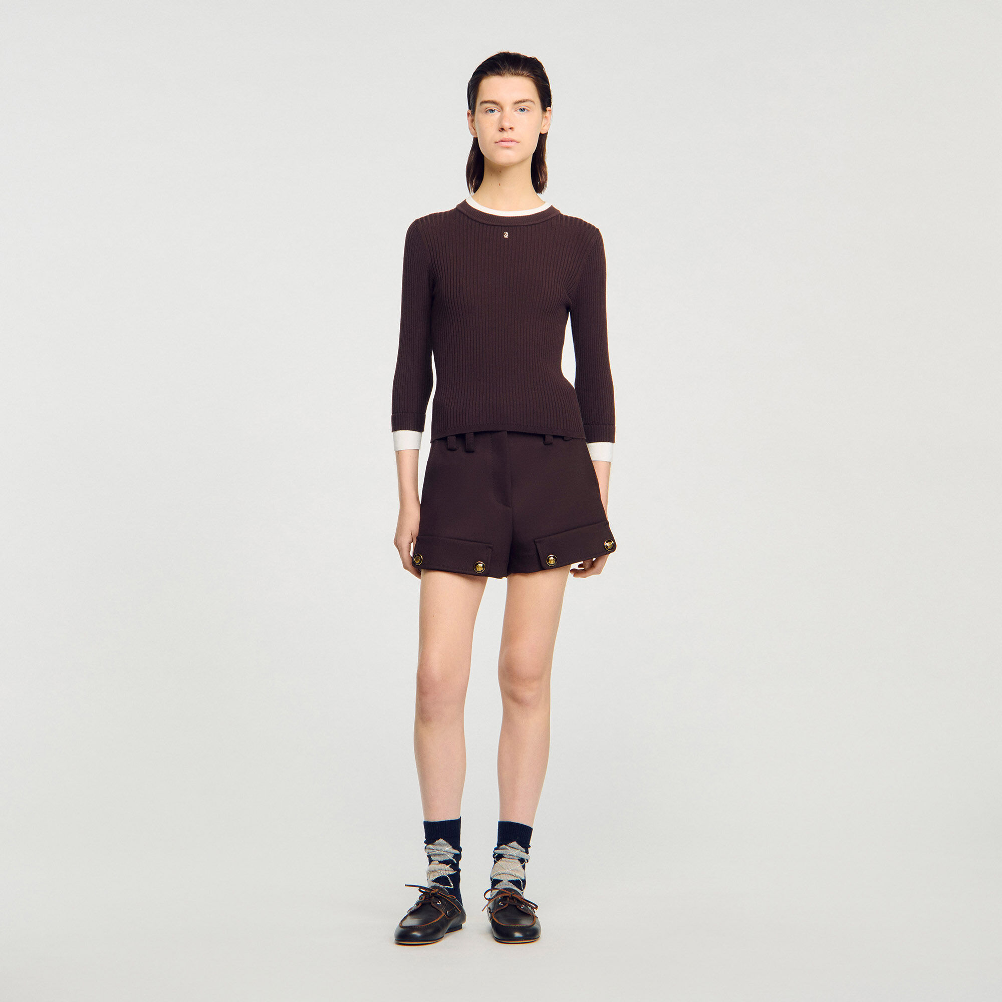 2-in-1 mixed wool sweater