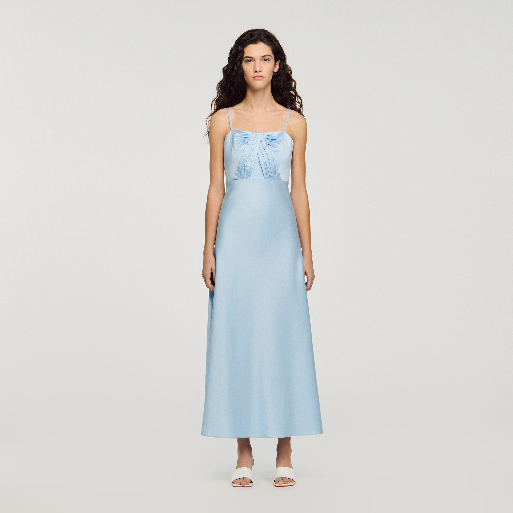 Satin-effect maxi dress