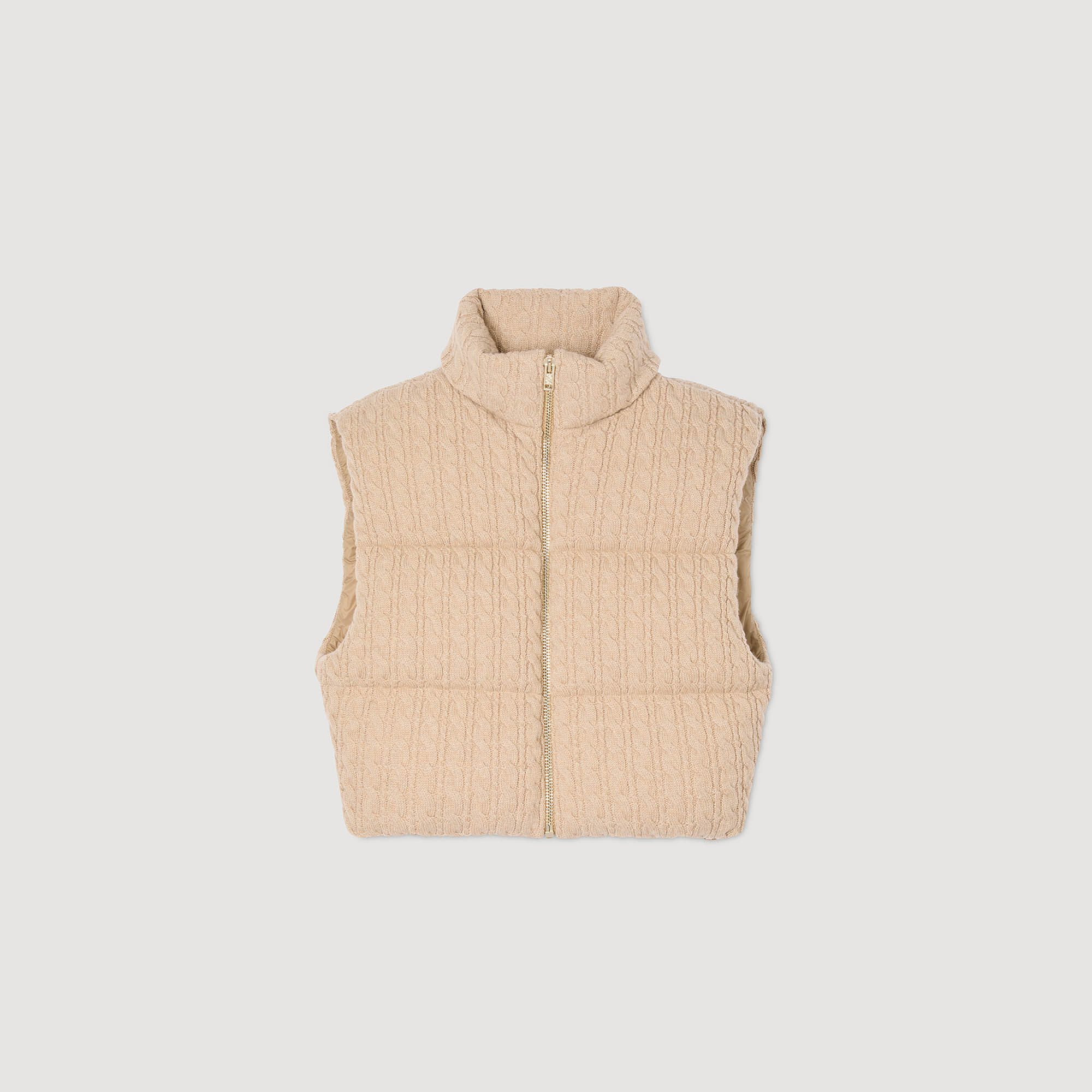 Cropped sleeveless padded vest