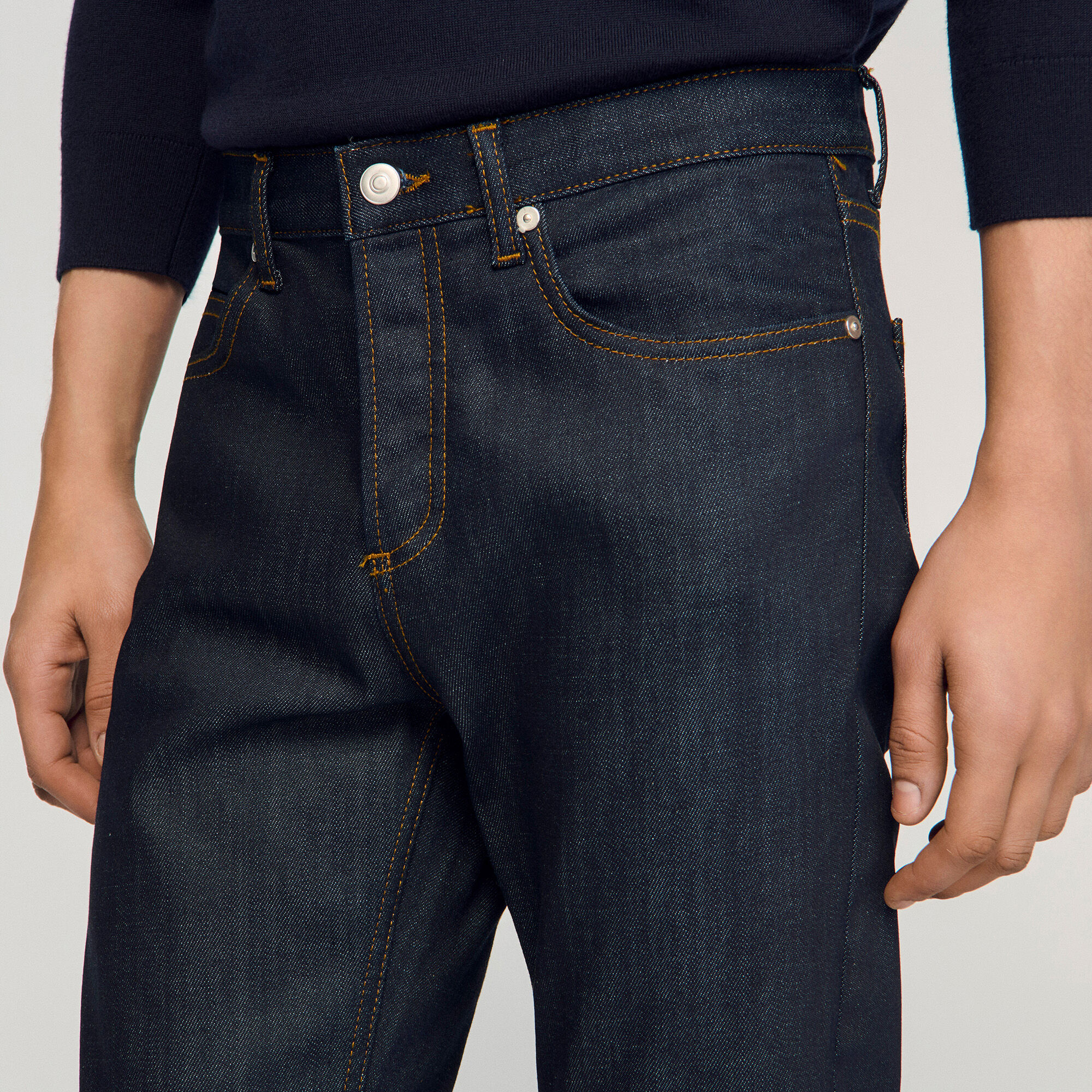 Slim fit raw jeans