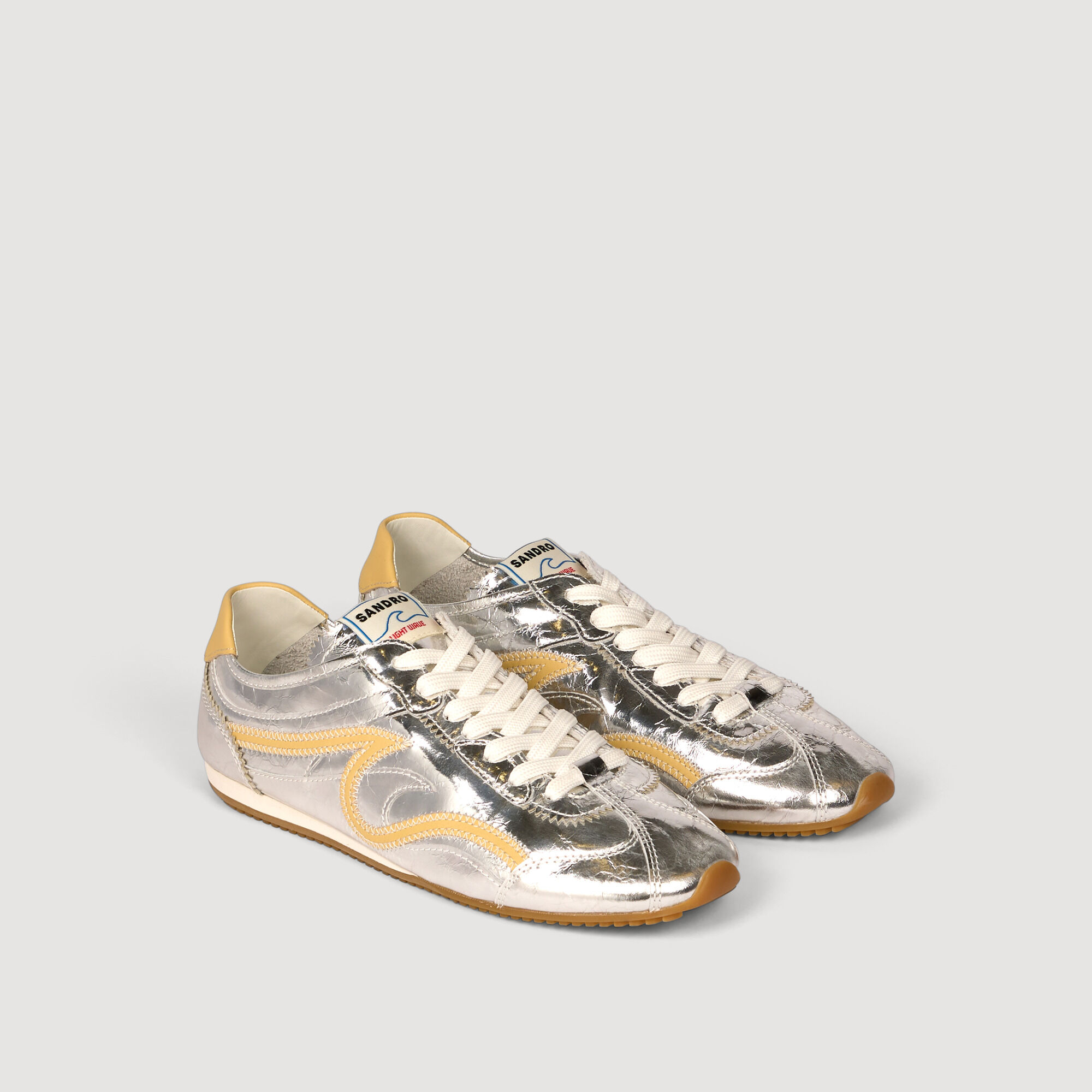 Light wave metallic sneakers