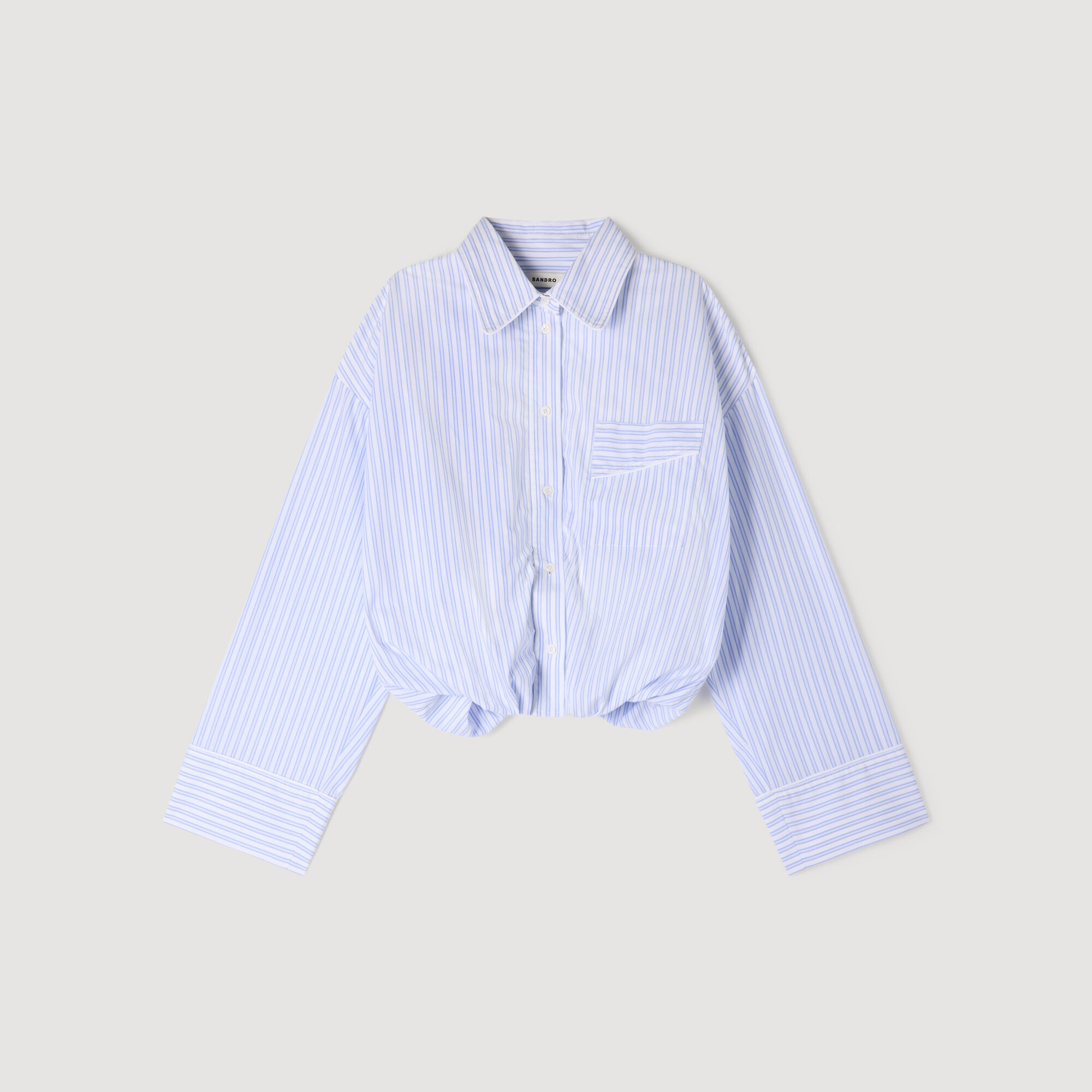 Cropped striped shirt