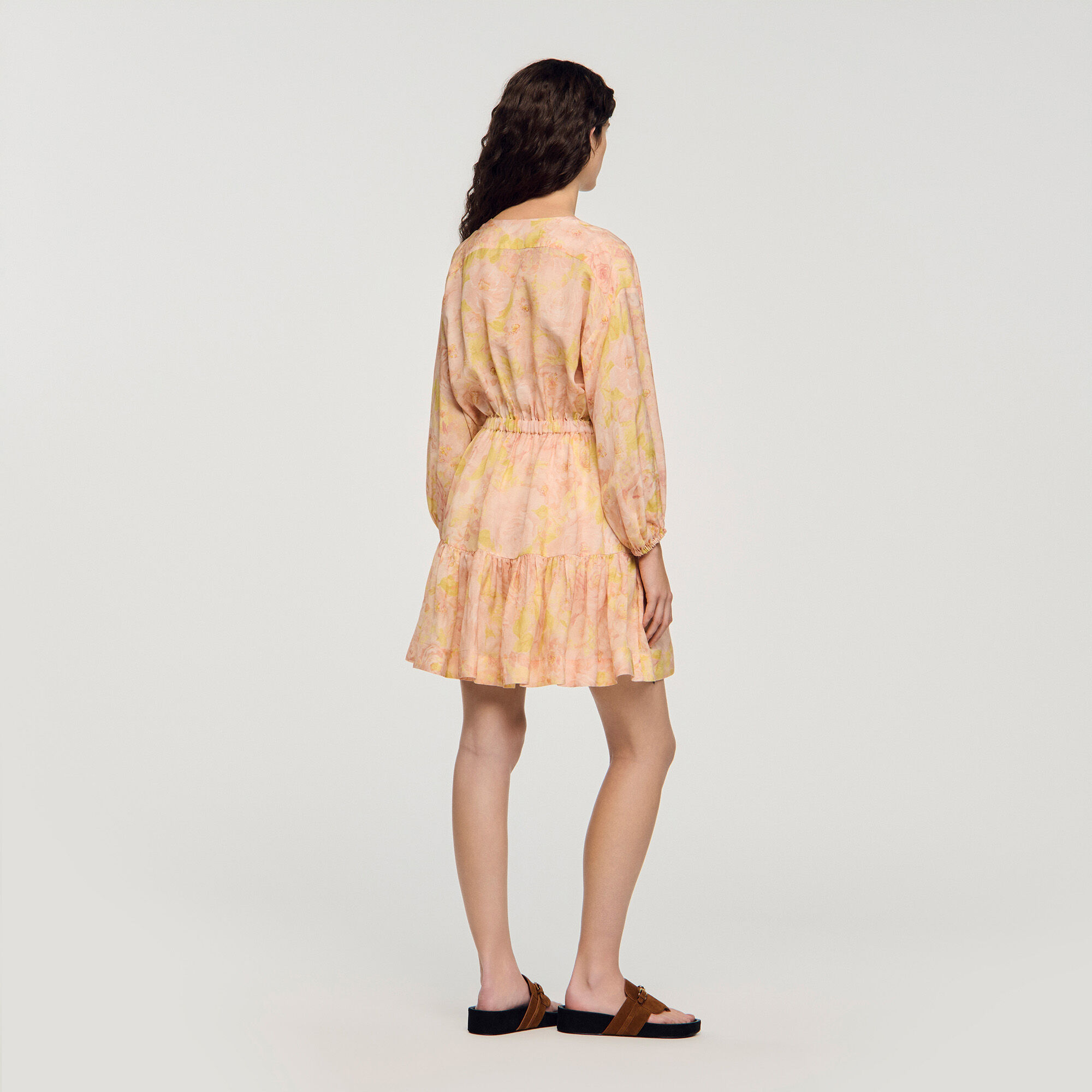 Flower print mini dress