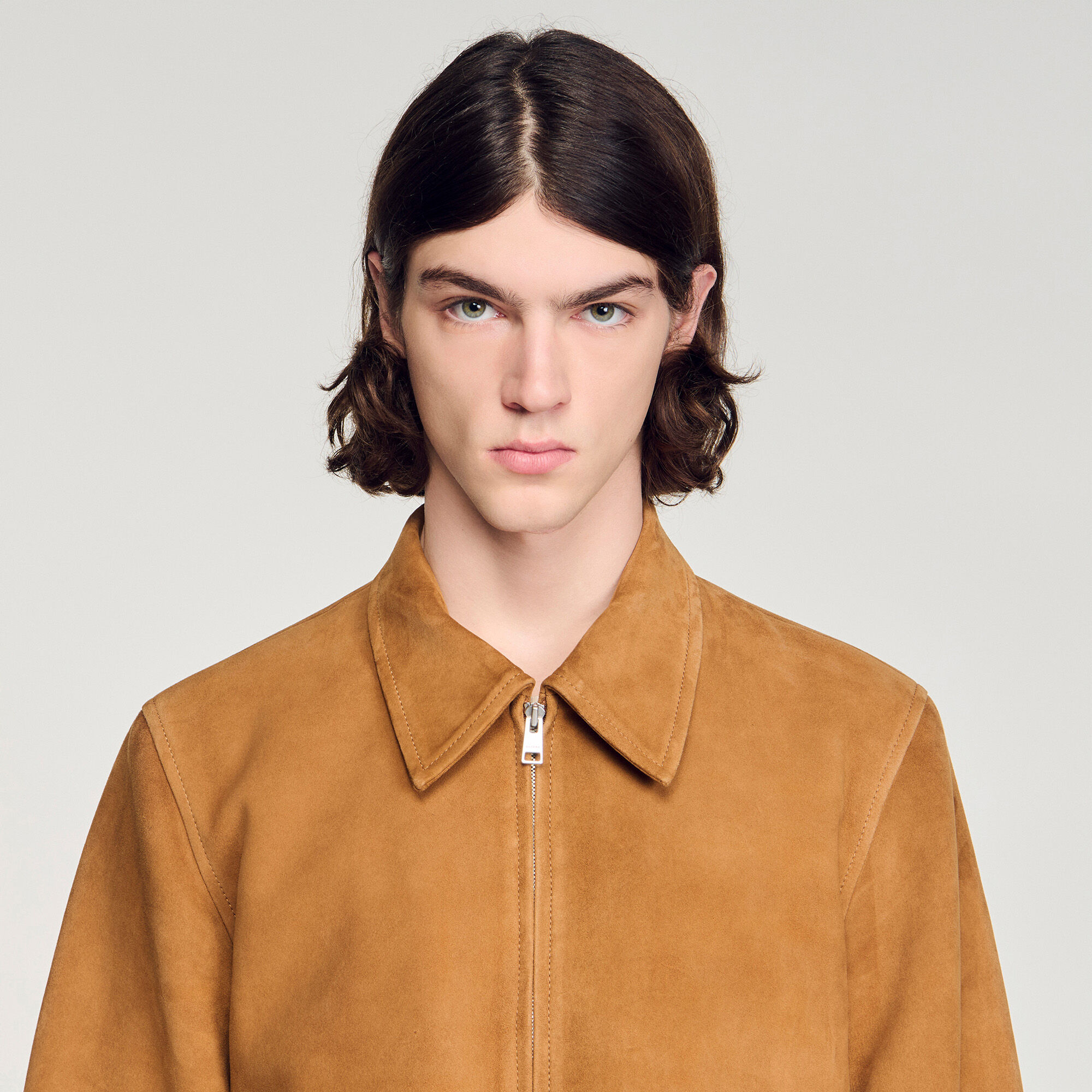 Suede leather jacket