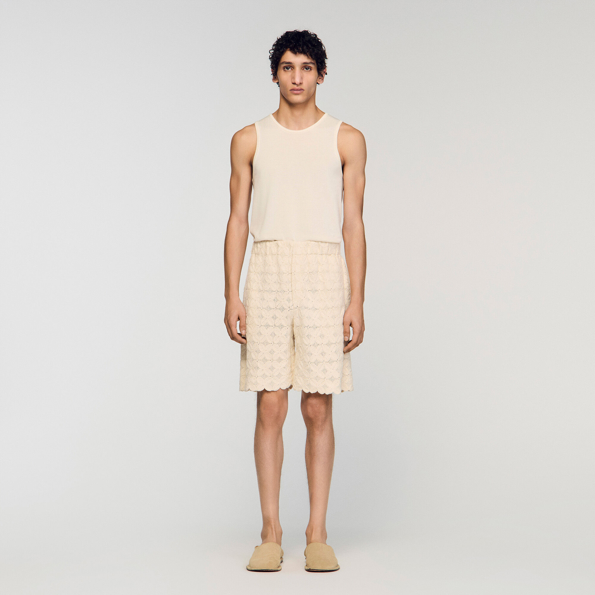 Broderie anglaise cotton shorts