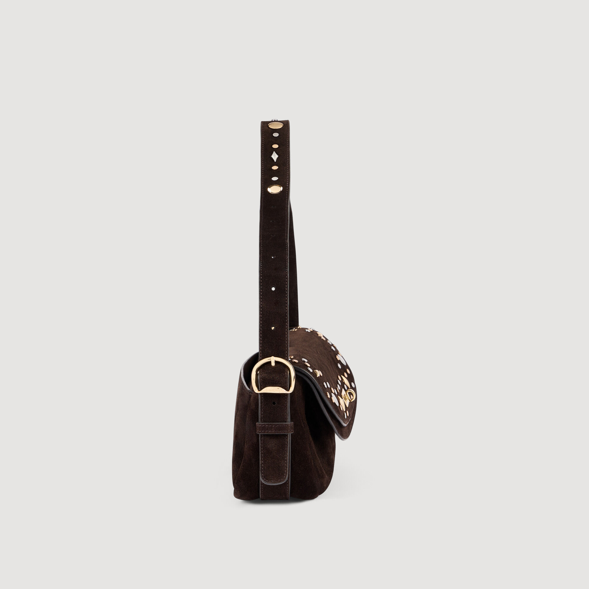 LE MAMBO JANYS studded suede bag