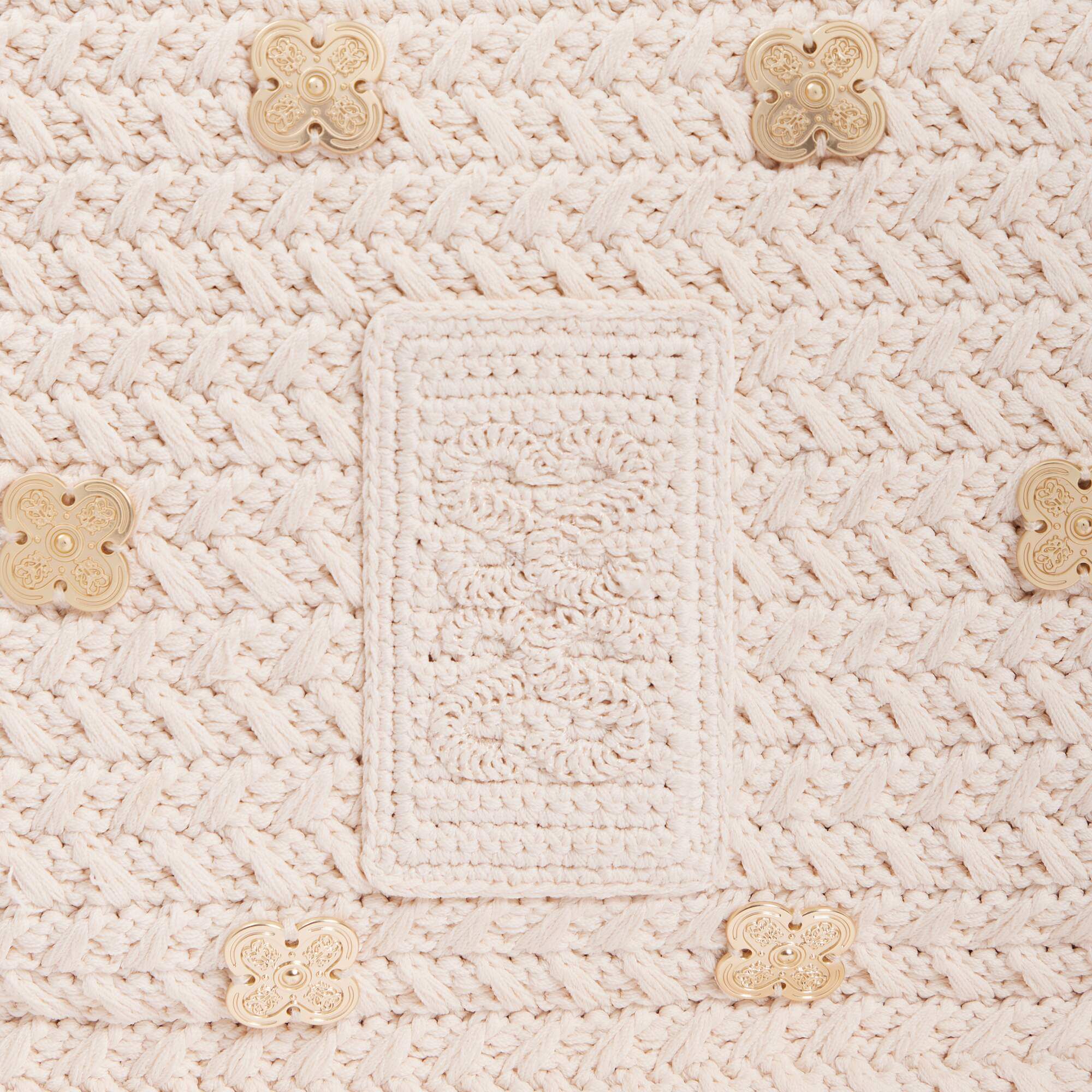 Crochet bag with charms