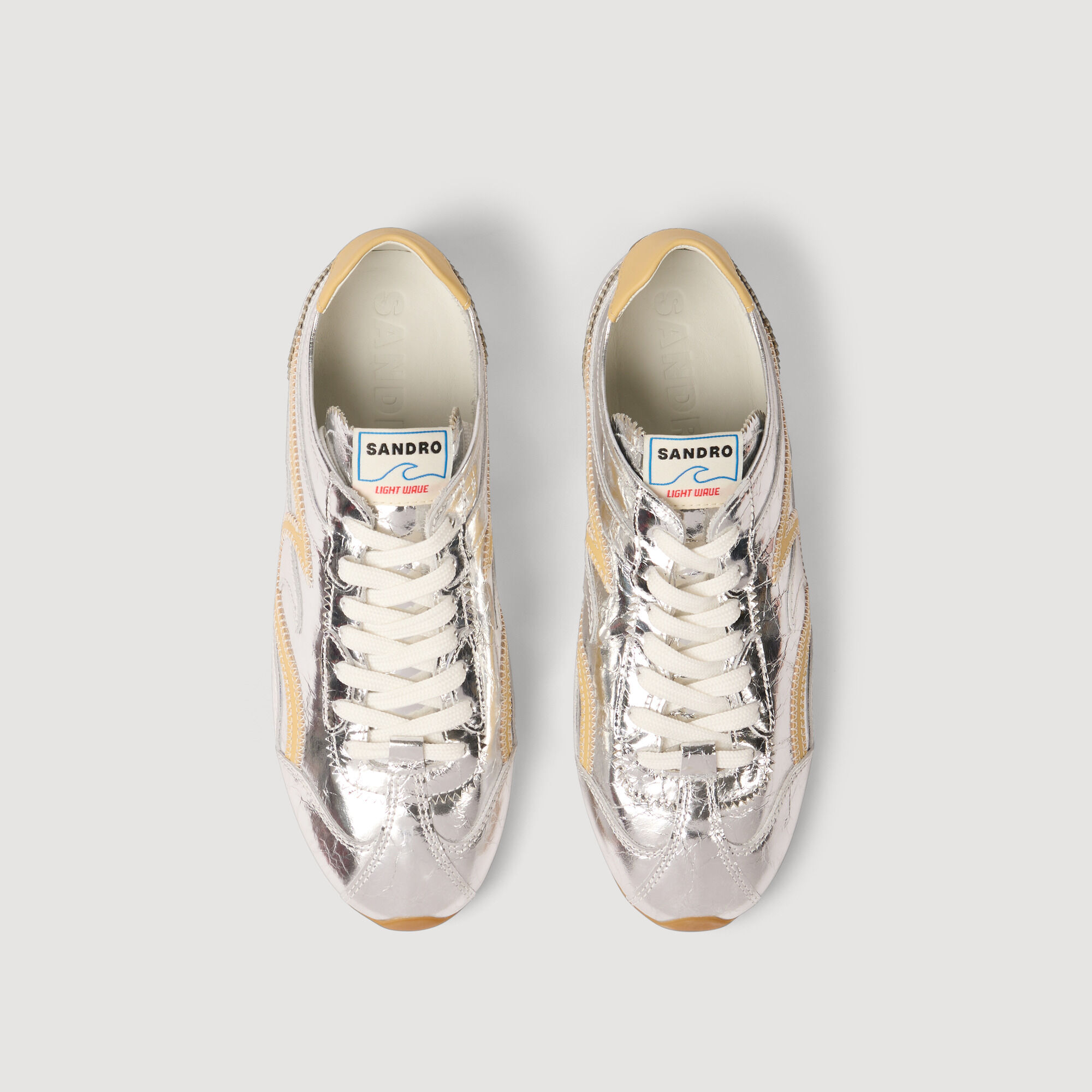 Light wave metallic sneakers
