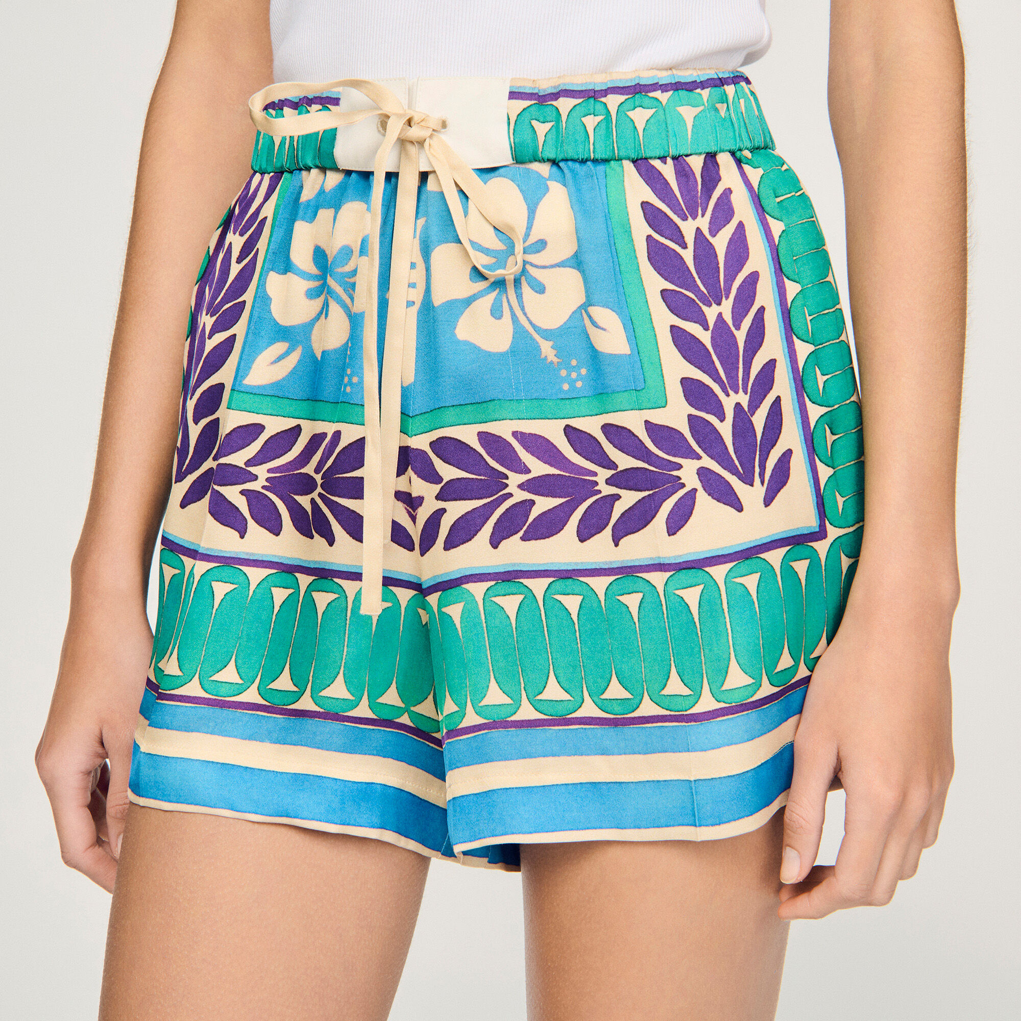 Floral print shorts