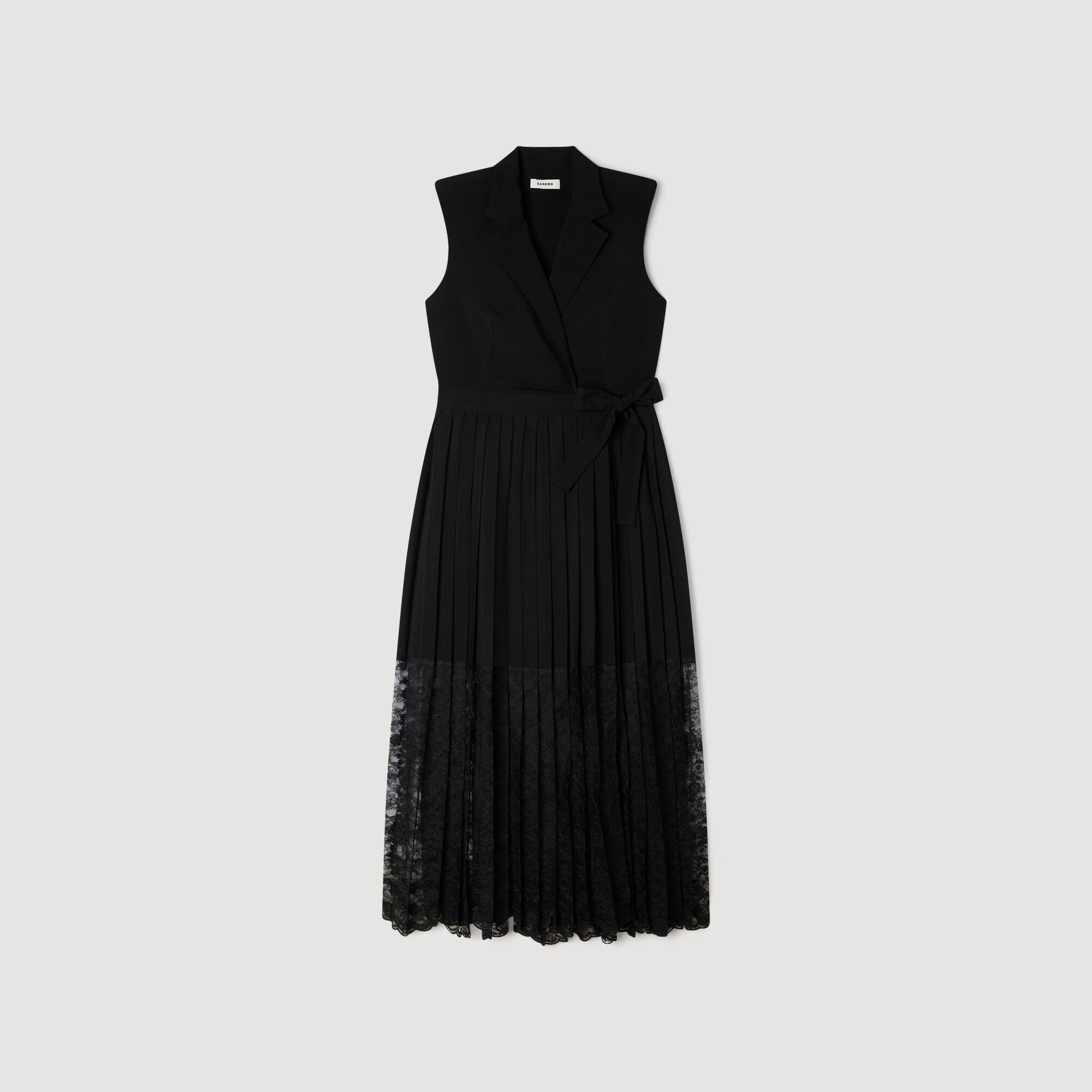 Lace collar midi dress