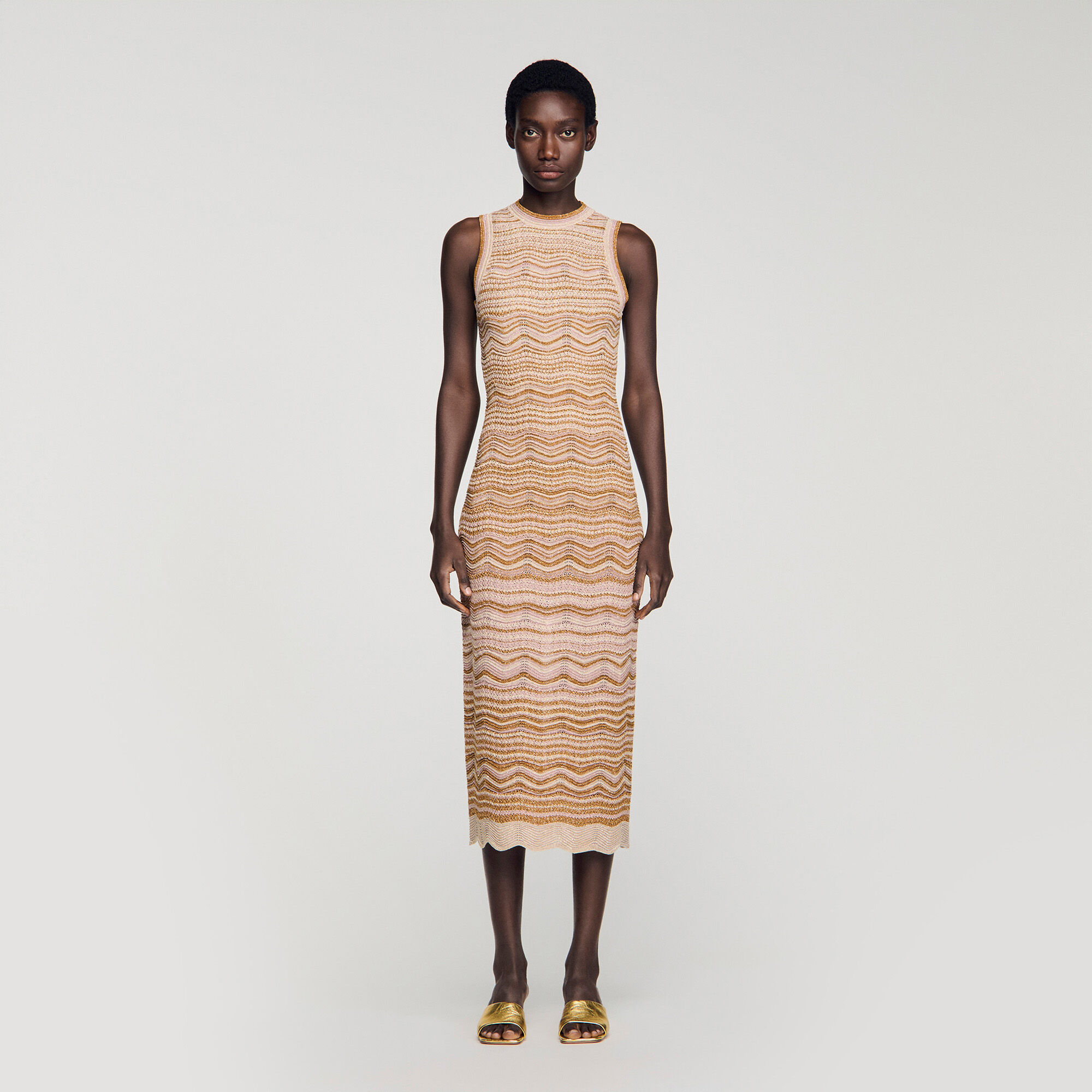 Fancy knit midi dress