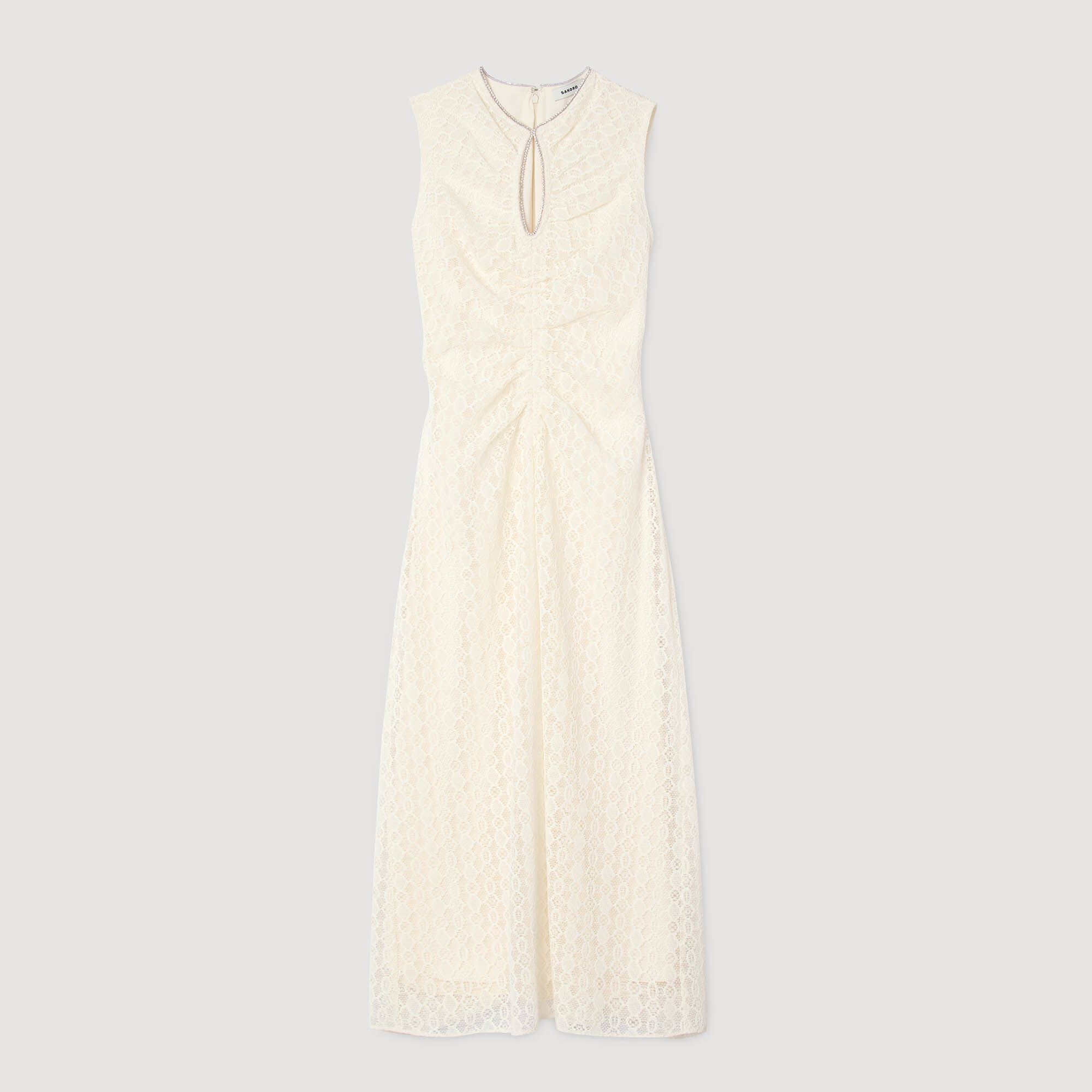Lace keyhole maxi dress